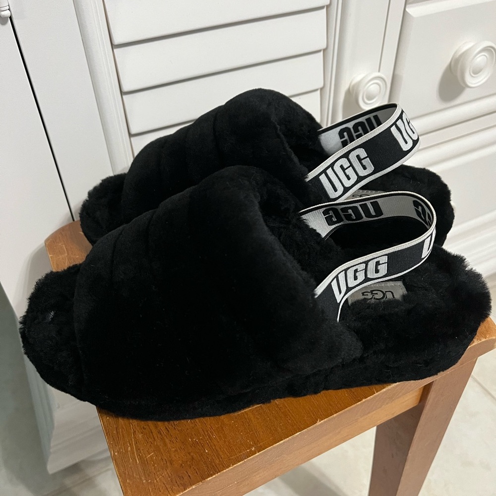 UGG Women's Fluff Yeah Shearling Slingback Slippers